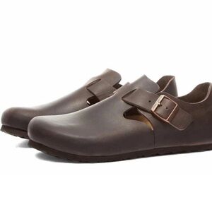 Birkenstock London Close Toe Oiled Leather in habana size 38 Loafers